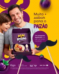 Açaí do Paizão Açaíteria Dia dos Pais Social Media PSD Editável