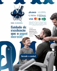 Cuidado que o Pai merece Garanta o Combo Barbearia Dia dos Pais Social Media PSD Editável