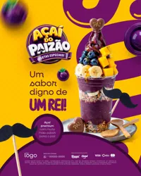 Açaí do Paizão Açaíteria Dia dos Pais Social Media PSD Editável