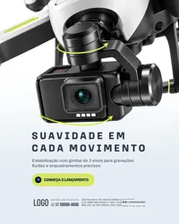 Lançamento de Drone e Equipamentos Tecnológicos Social Media PSD Editável