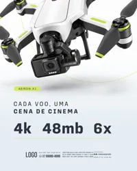Lançamento de Drone e Equipamentos Tecnológicos Social Media PSD Editável
