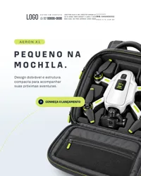 Lançamento de Drone e Equipamentos Tecnológicos Social Media PSD Editável
