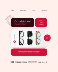 Social Media Loja de Óculos e Ótica Figma Editável