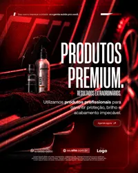 Produtos Premium Estética Automotiva Social Media Figma Editável