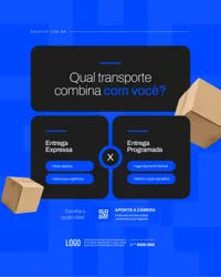 Social Media Transportadora Logística Figma Editável