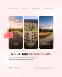 Invista Hoje no Seu Futuro Social Media Loteamento Figma Editável