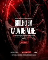 Brilho em cada Detalhe Estética Automotiva Social Media Figma Editável