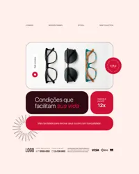 Social Media Loja de Óculos e Ótica Figma Editável