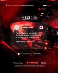 Feedback Estética Automotiva Social Media Figma Editável