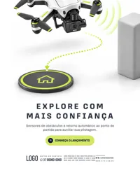 Lançamento de Drone e Equipamentos Tecnológicos Social Media PSD Editável