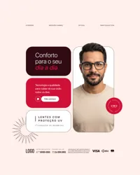 Social Media Loja de Óculos e Ótica Figma Editável