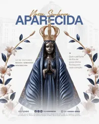Dia de Nossa Senhora Aparecida 12 de Outubro Social Media PSD Editável
