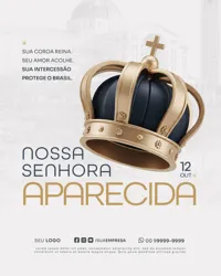 Dia De Nossa Senhora Aparecida 12 De Outubro Social Media Psd Editável