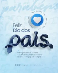 Feliz Dia Dos Pais Social Media PSD Editavel
