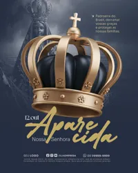 Dia de Nossa Senhora Aparecida 12 de Outubro Social Media PSD Editável