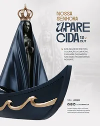Dia De Nossa Senhora Aparecida 12 De Outubro Social Media Psd Editável
