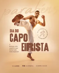 Dia do Capoeirista 03 de Agosto Social Media PSD Editável