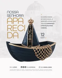 Dia De Nossa Senhora Aparecida 12 De Outubro Social Media Psd Editável