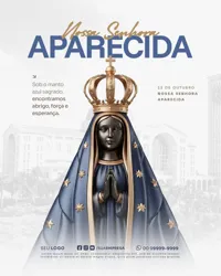 Dia De Nossa Senhora Aparecida 12 De Outubro Social Media Psd Editável