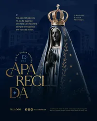 Dia De Nossa Senhora Aparecida 12 De Outubro Social Media Psd Editável