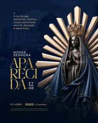 Dia De Nossa Senhora Aparecida 12 De Outubro Social Media Psd Editável