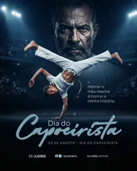 Dia do Capoeirista 03 de Agosto Social Media PSD Editável