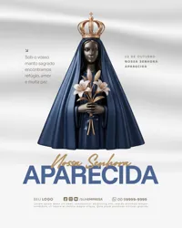 Dia de Nossa Senhora Aparecida 12 de Outubro Social Media PSD Editável