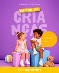 Feliz Dia Das Crianças 12 De Outubro Feed Social Media Psd Editável