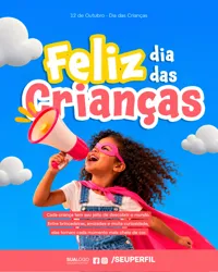 Feliz Dia Das Crianças 12 De Outubro Feed Social Media Psd Editável