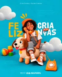 Feliz Dia Das Crianças 12 De Outubro Feed Social Media Psd Editável
