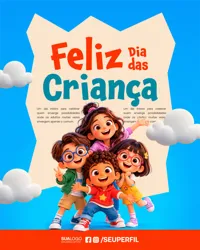 Feliz Dia Das Crianças 12 De Outubro Feed Social Media Psd Editável