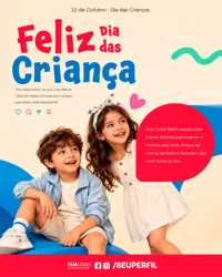 Feliz Dia Das Crianças 12 De Outubro Feed Social Media Psd Editável