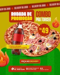 Social Media Pizzaria PSD Editável