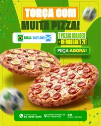 Social Media Pizzaria PSD Editável