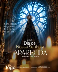 Dia de Nossa Senhora Aparecida 12 de Outubro Social Media PSD Editável