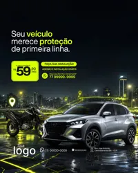 Social Media Proteção Veicular PSD Editável