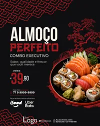 Sushi Comida Japonesa Social Media Psd Editável