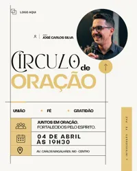 Circulo De Oração Social Media Psd Editável