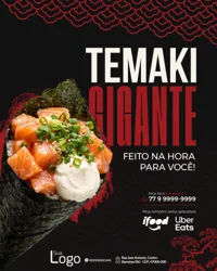 Sushi Comida Japonesa Social Media Psd Editável