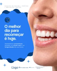 Clínica Odontológica Cuidar É Prevenir Social Media PSD Editável
