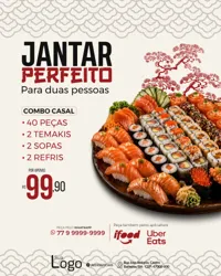 Sushi Comida Japonesa Social Media Psd Editável