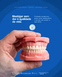 Clínica Odontológica Cuidar É Prevenir Social Media PSD Editável