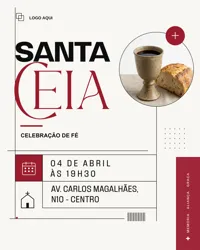 Santa Ceia Social Media Social Media PSD Editável
