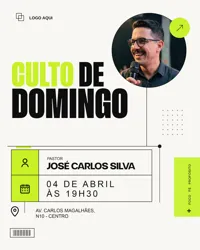 Culto De Domingo Social Media PSD Editável