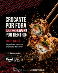 Sushi Comida Japonesa Social Media Psd Editável