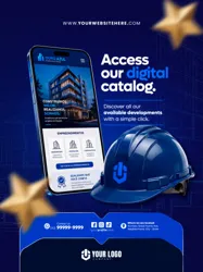 Construtora Social Media PSD Editável