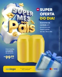 Oferta do Dia Super Mês Dos Pais Supermercado Social Media PSD Editável