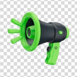 Elemento 3D Megafone Alto Falante PNG Transparente
