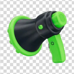 Elemento 3D Megafone Alto Falante PNG Transparente