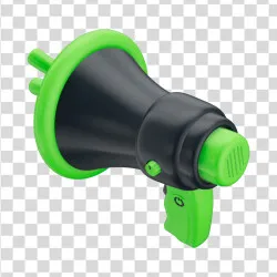 Elemento 3D Megafone Alto Falante PNG Transparente